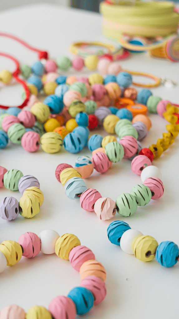 Mit Papier lassen sich nicht nur Bilder und Deko basteln – auch Schmuck lässt sich daraus zaubern! Diese Idee ist perfekt für die kreative Zeit mit älteren Kindern.