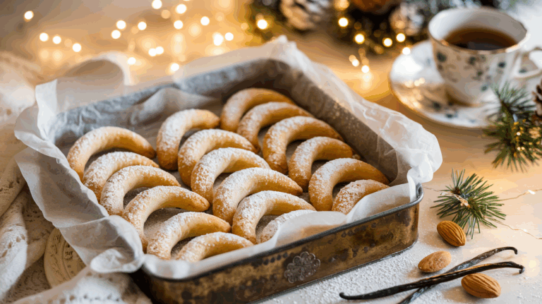 Zart, buttrig und lecker duftend Vanillekipferl