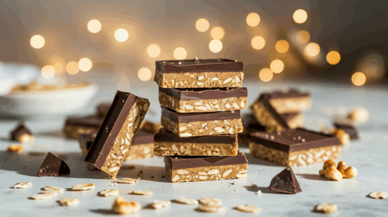 Gesunden Erdnussbutter-Schoko-Riegel selber machen