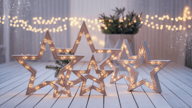 Outdoor-Sterne aus Holzlatten basteln – so machst du deinen Garten winterlich schön