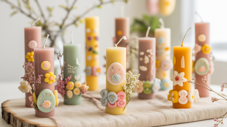 13 schöne Ideen zum Osterkerze Basteln mit Kindern