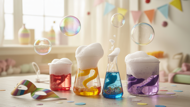 16 bunte Karneval Experimente für Kinder mit Wow Effekt