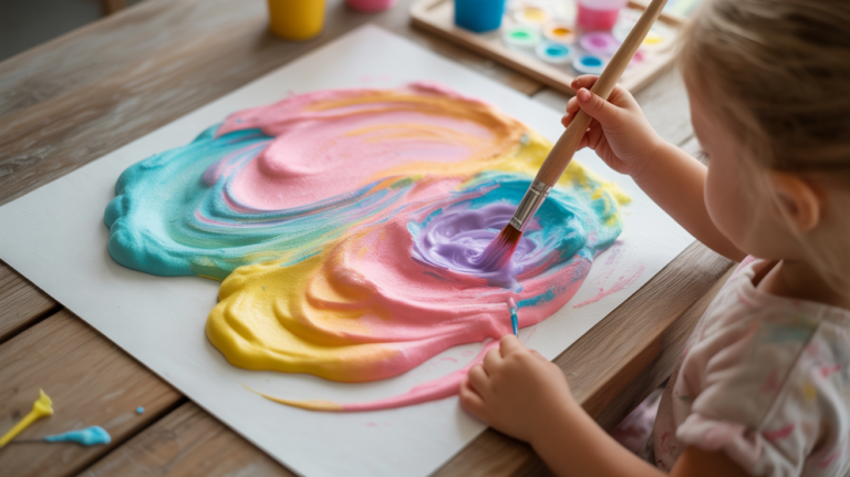 Schaum-Malerei für Kinder – so wird Farbe zum Erlebnis