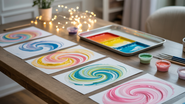 Marble Art selber machen – ein fließendes Farb-Experiment