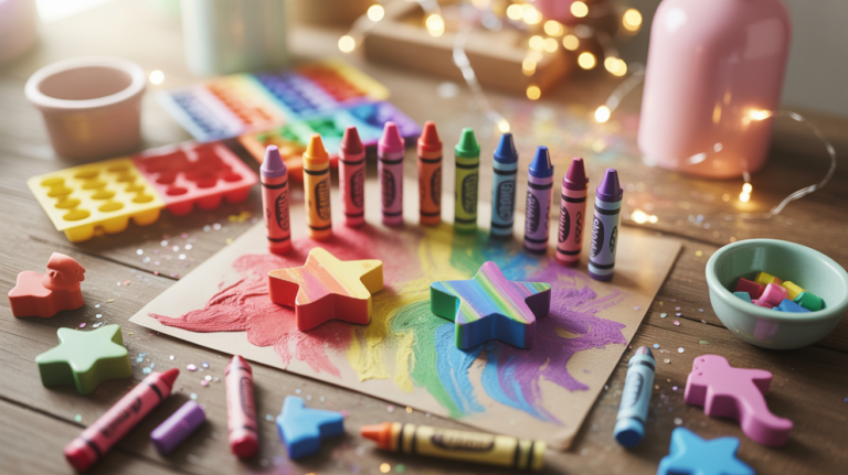 Wachsmalstifte selber machen – buntes Recycling-Experiment für Kinder