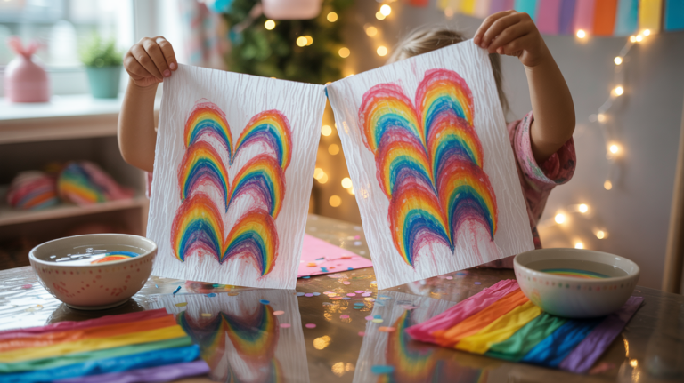 Krepppapier-Zauberbilder: Magische Farben wie von selbst entstehen