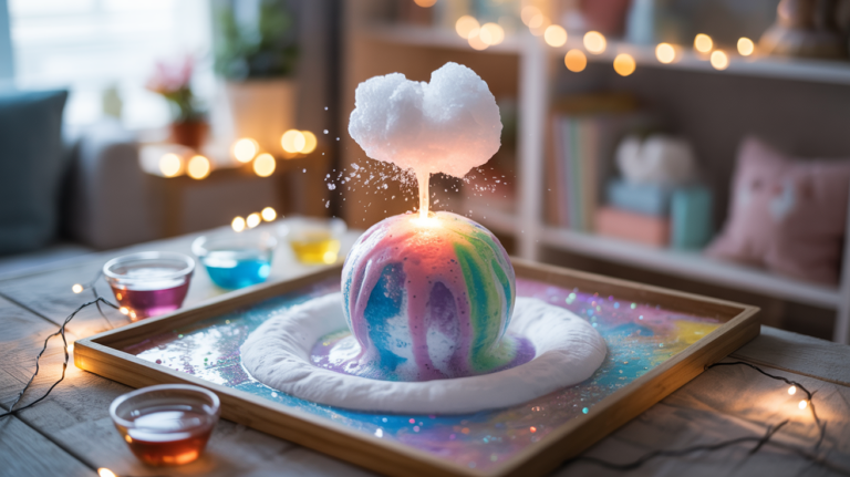 Eiskugel aus Natron – wenn gefrorenes Eis plötzlich zu sprudeln beginnt