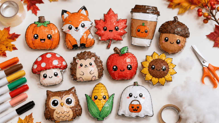 11 Herbst Squishy aus Papier Ideen, die Kinder sofort lieben werden