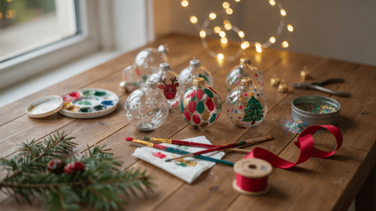 15 Weihnachtskugeln mit Kindern bemalen Ideen für eine ganz persönliche Weihnachtsdeko