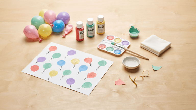 Luftballondruck mit Kindern: Bunte Kunstwerke mit einfachen Materialien
